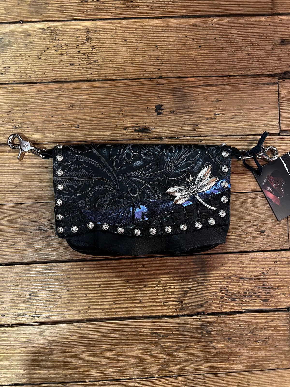 western steampunk handbag or hipbag leather