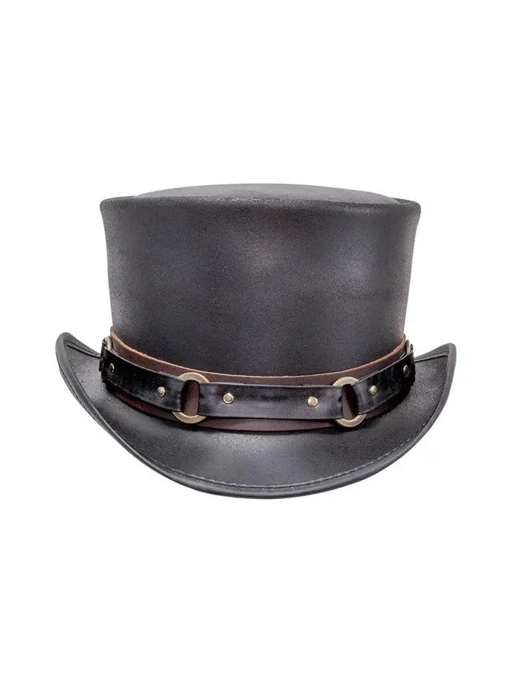 El Dorado - Mens Leather Top Hat - SR2 Hat Band