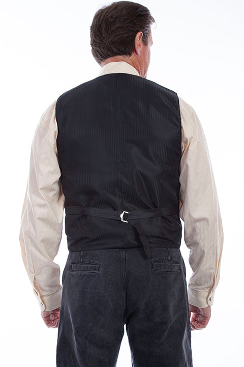 VeBack view of Men's Vest, which works great for Western,Steampunk, Victorian and Victorina Gothic